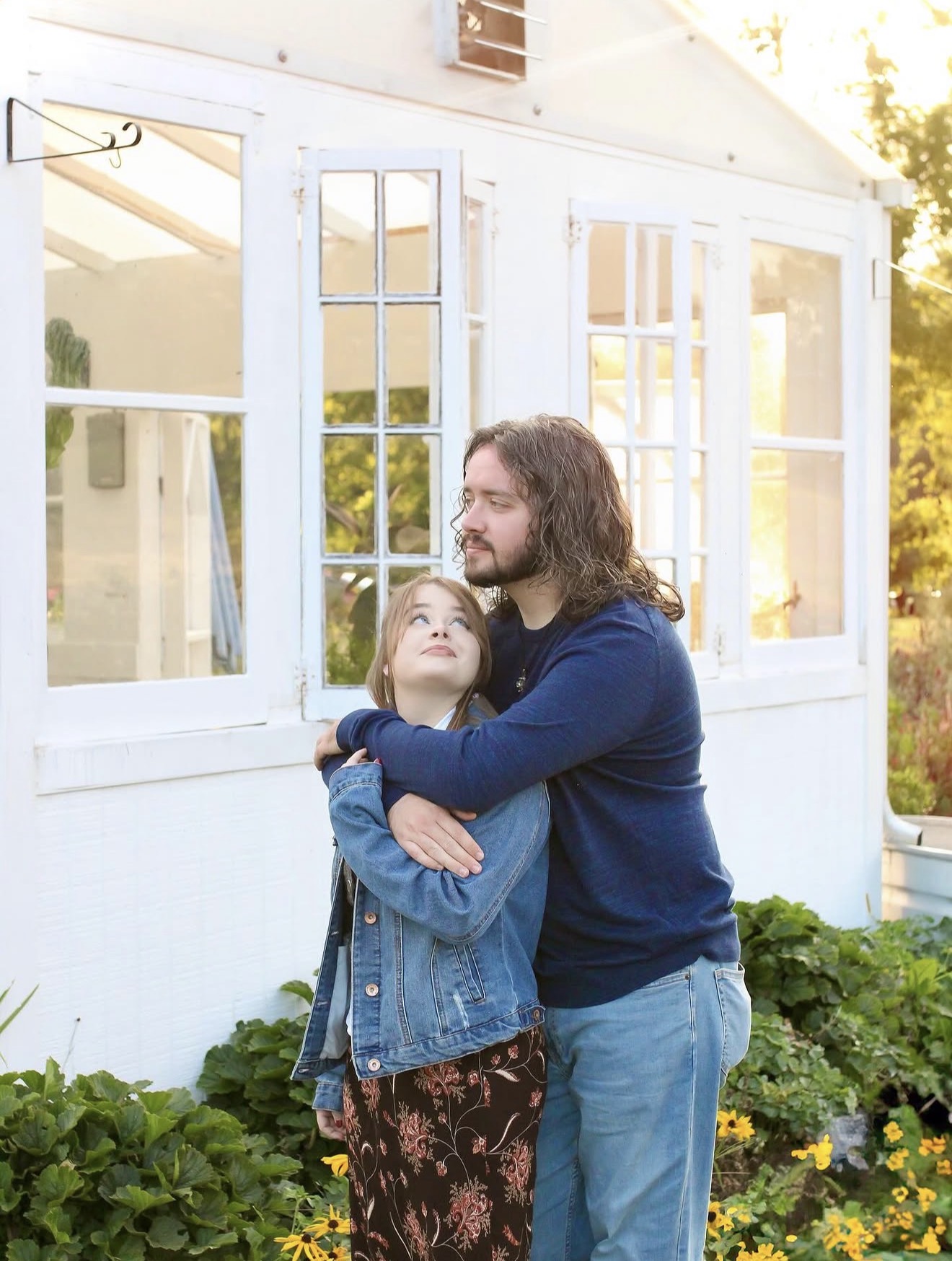 Father holding his child outdoors