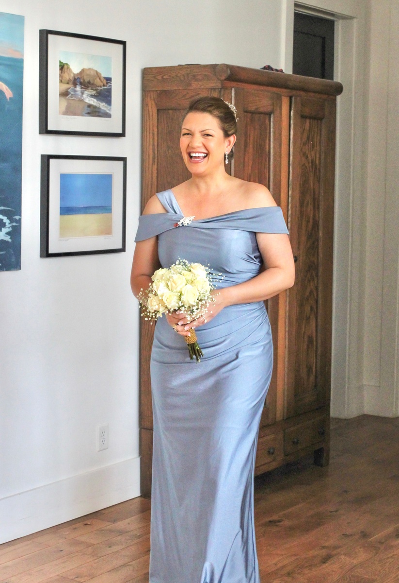 Bridesmaid holding a bouquet